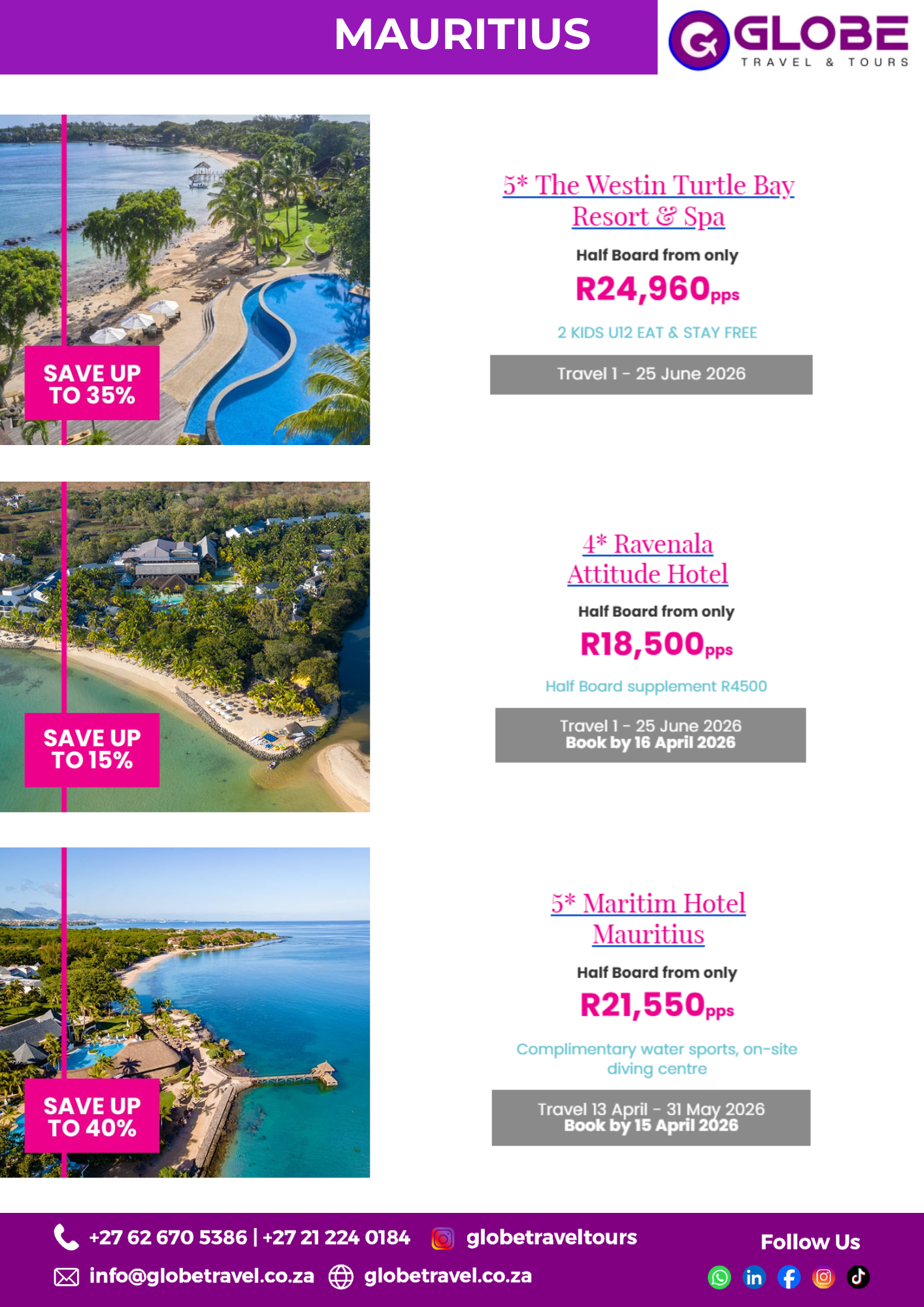 mauritius resorts on sale
